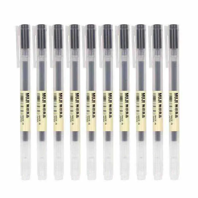 10-30 قطعة/المجموعة 0.38/0.5 م - مراجعة Muji Stationery Gel Pen وسعره